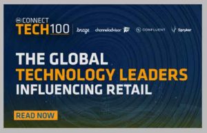Image with text saying: Tech 100 – The global technology leaders influencing retail