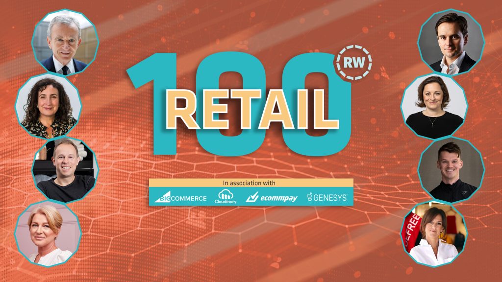 Retail 100 logo and photos of some of the CEOs featured