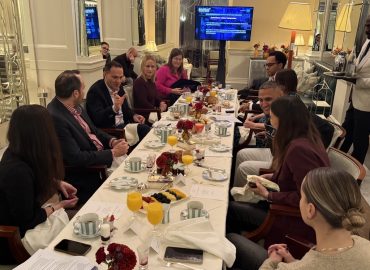 Guests atttending the American Express breakfast briefing